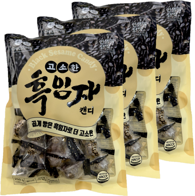 칠성제과 고소한 흑임자캔디, 3개, 250g