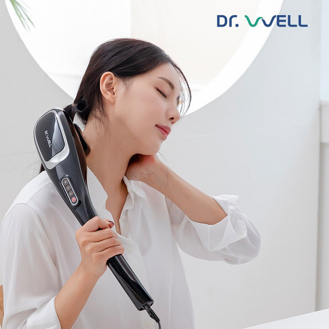 닥터웰 핸드 안마기 6종 교체봉 어깨 허리 복부 전신 마사지기 DR-2030 (블랙), 핸드안마기 DR-2030 (블랙)