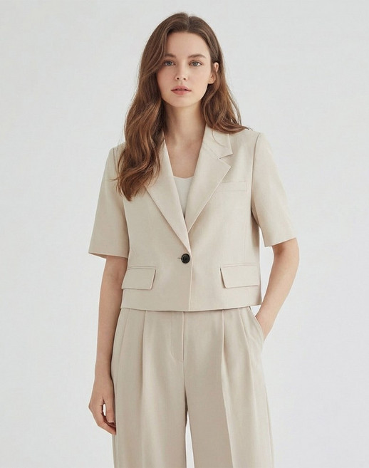 미센스 미센스 원버튼 반팔자켓_MB46JKM122Z