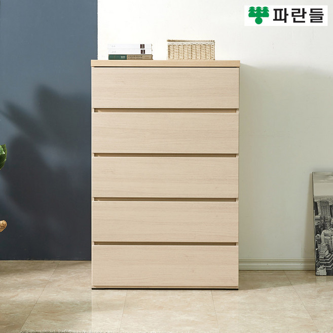 파란들가구 800 속깊은 5단서랍장 800 광폭서랍장 서랍옷장, 메플, 5단