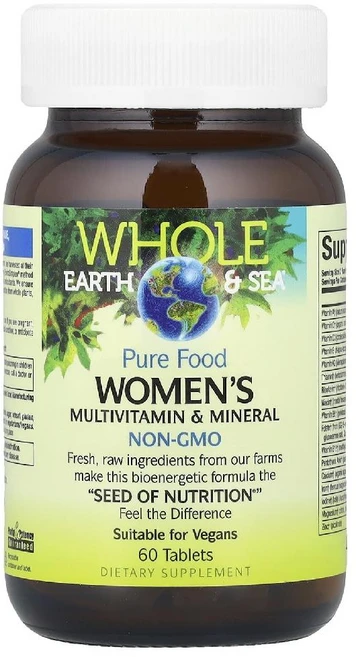 네츄럴팩터스 홀 어쓰 앤 씨 여성용 프리네이탈 종합비타민 & 미네랄 60 정, 1팩, 60정 - 쿠팡