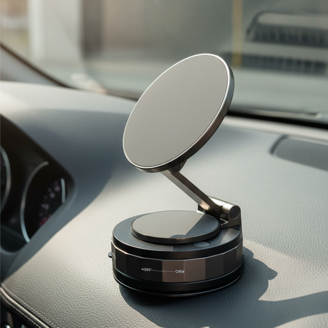 레츠굿 맥세이프 차량 핸드폰 거치대, 블랙, 1개