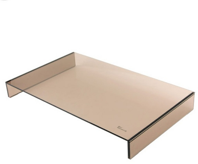 (Coms) 모니터받침대 크리스탈 스탠드 LC3068 (브론즈/KH51PGC), 브론즈, 1개