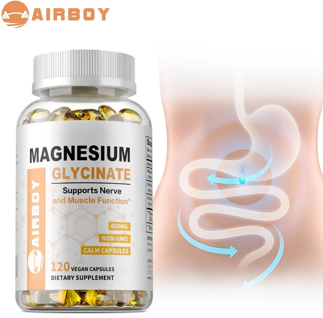 마그네슘 글리시네이트 보충제 400mg - 더 빠르고 더 나은 수면을 돕고 수면의 질을 개선하며 근육과 에너지를 증진시켜 줍니다. 120캡슐, 2개, 120정 - 쿠팡