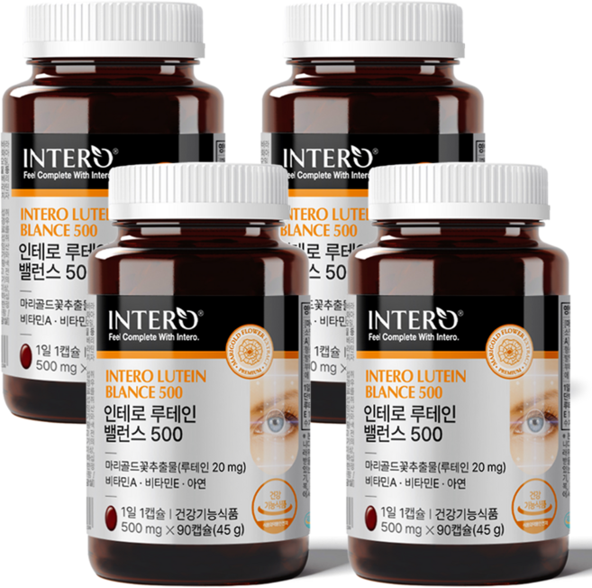 인테로 마리골드꽃추출물 루테인 4개 비타민A 비타민E 아연 함유 눈건강 아이루테인