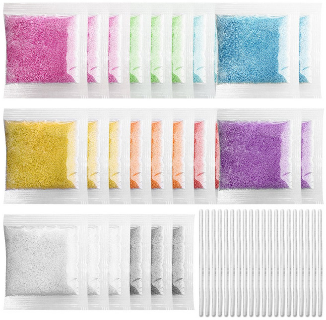 샌드캔들 만들기 모래 향초 캔들 DIY 모래 그림 대용량 30포 10컬러 (12cm 캔들 심지 포함), 1개