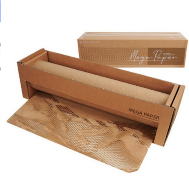 우림 메가150 / 메가150 Plus 디스펜서일체형 친환경 포장지 뽁뽁이 포장재 완충제 돌잔치포장 종이포장재 크라프트지 종이에어캡, 1개