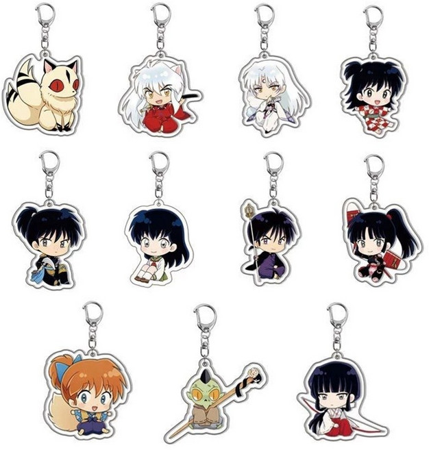 11종 풀세트 이누야샤 아크릴 키링 이누야샤키링 피규어 팬던트 굿즈 열쇠고리 셋쇼마루 고양이 가영이, 55mm, 11종이 풀세트로 배송