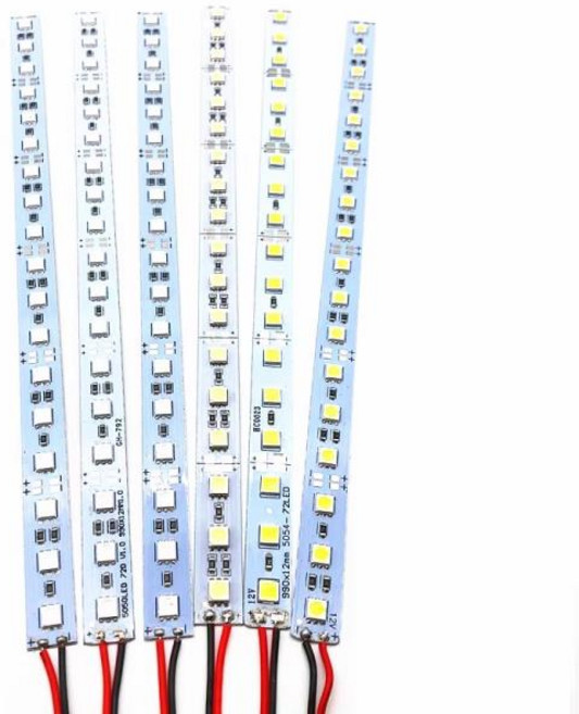 10pcs 8cm 12cm 16cm 20cm 32cm 50cm 5050 LED 하드 스트립 리지드 바 72 leds/m RGB 3000k 6000k 빨간색, 08 8cm, 08 24v warm white