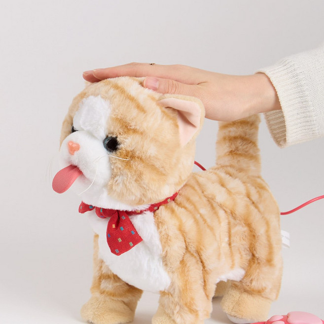 [캐스B] 플레이 그루밍하는고양이(2736) 반려동물 움직이는 고양이 장난감 어린이선물용, 1개