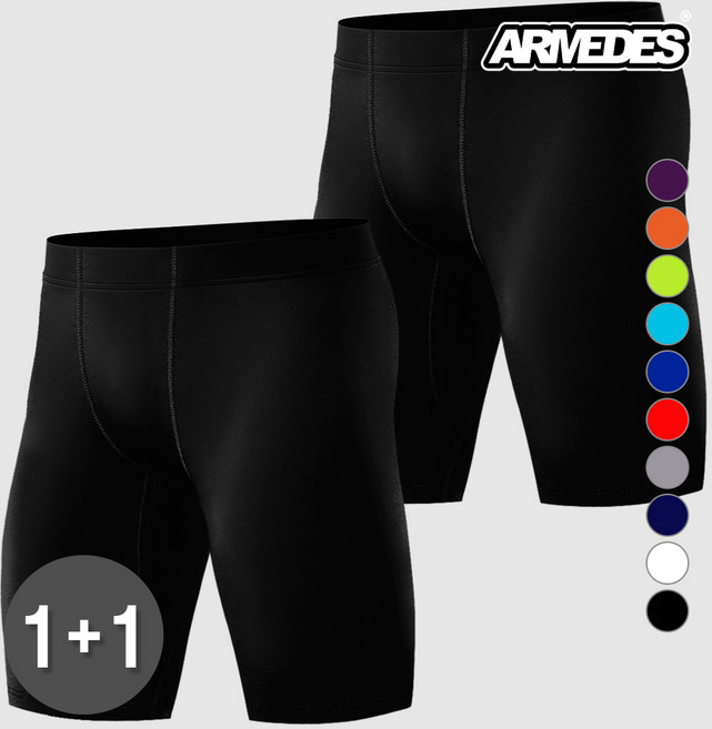 [1+1] 아르메데스 남성용 기능성 베이직 5부 레깅스 AR-60