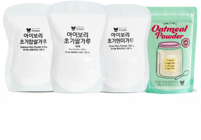 아이보리 초기가루 4종세트 (초기1단계쌀가루 / 고운입자), 1개