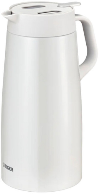 【TIGER 虎牌】北歐風桌上型不鏽鋼真空保溫壺 1600ML, 雪白色2000ml, 2000ml, 1個