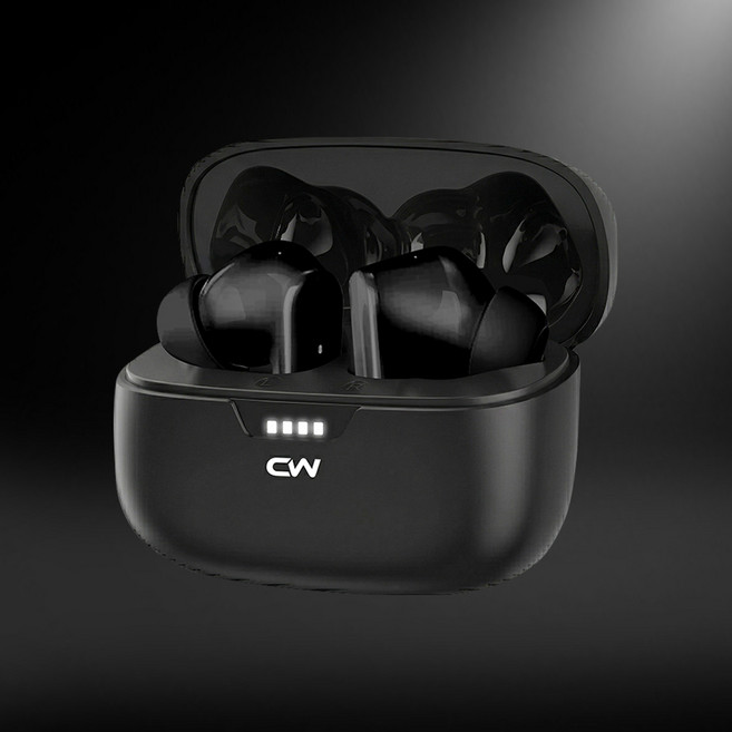CW 真無線降噪耳機 ANC主動式降噪 HIFI音質 藍牙耳機, 黑色, CWBHE01