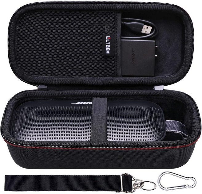 Bose SoundLink Flex 2세대/SoundLink 블루투스 휴대용 스피커와 호환되는 LTGEM 하드 케이스(블랙 케이스만 해당), Black