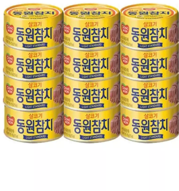 동원 라이트스탠다드 참치, 150g, 12개