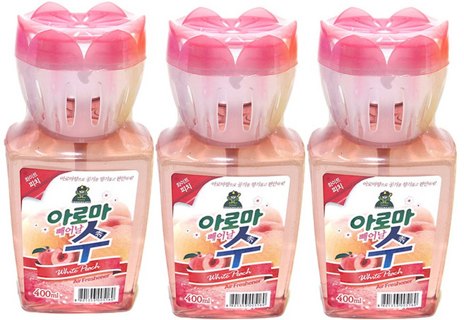 산도깨비 방향제 아로마수 다용도방향제 실내방향제 디퓨저, 400ml, 3개, 피치