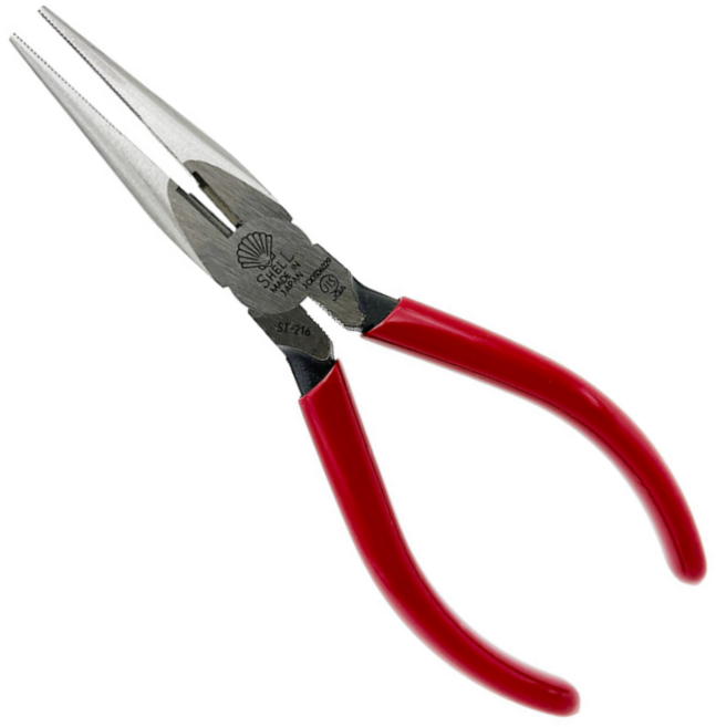 일제 롱노우즈 롱로즈 플라이어 6인치 150mm 쉘, 1개