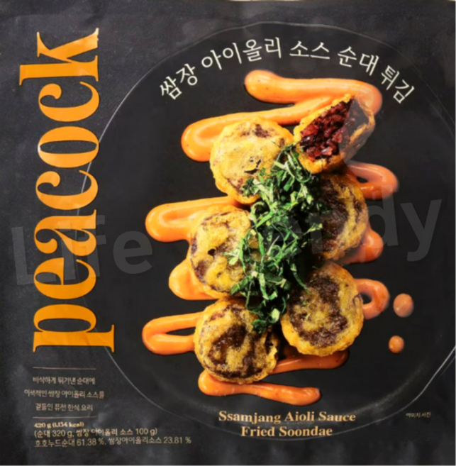 피코크 쌈장 아이올리 소스 순대튀김, 1세트, 420g