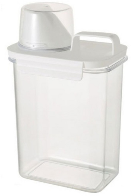 까마느 세제 소분 용기 분말 액체 플라스틱 손잡이형, 1.8L, 1개