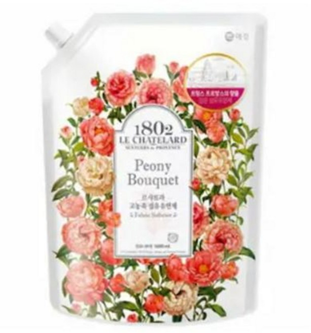 르샤트라 섬유유연제 피오니부케 리필, 1.6L, 5개