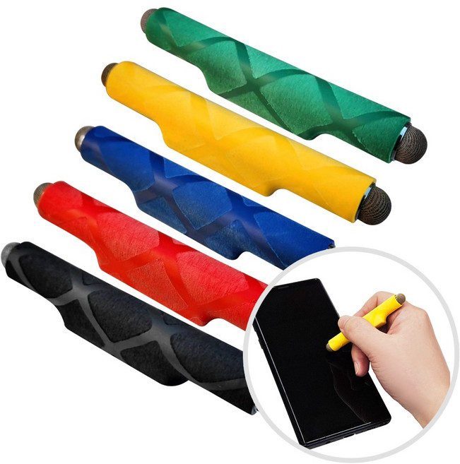 [브라우너] 바이크 오토바이 핸드폰 스마트폰 자석 터치펜, 옐로, 1개