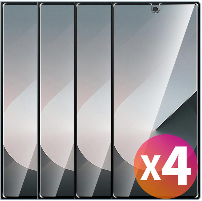 스톤스틸 1+1+1+1 갤럭시Z폴드6 전면 액정 보호 강화유리 필름, 4개