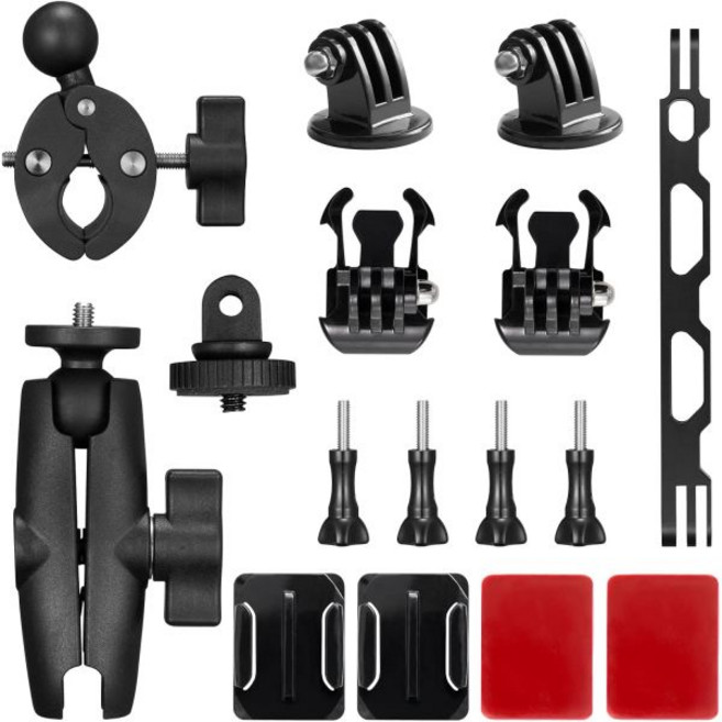 아카소 액션 카메라 스케이트보드 키트 호환 EK7000EK7000 프로용감한4용감한4 프로용감한7 LE용감한7용감한8V50XV50 프로V50 엘리트고프로 히어로11 10 9 8, Motorcycle Kit, 1개