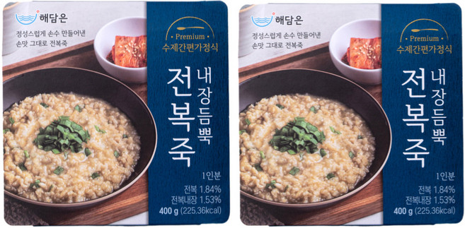 해담은 직접키운 전복으로 만든 내장듬뿍전복죽 400g, 2개