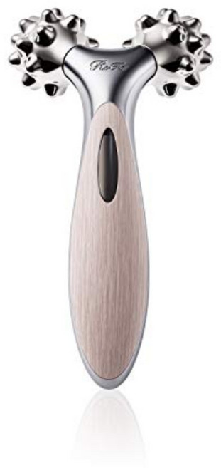 일본 발송 MTG ReFa RHYTHM 리파 리듬 페이스 마사지 롤러 리프팅 괄사 베이지, 베이지우드