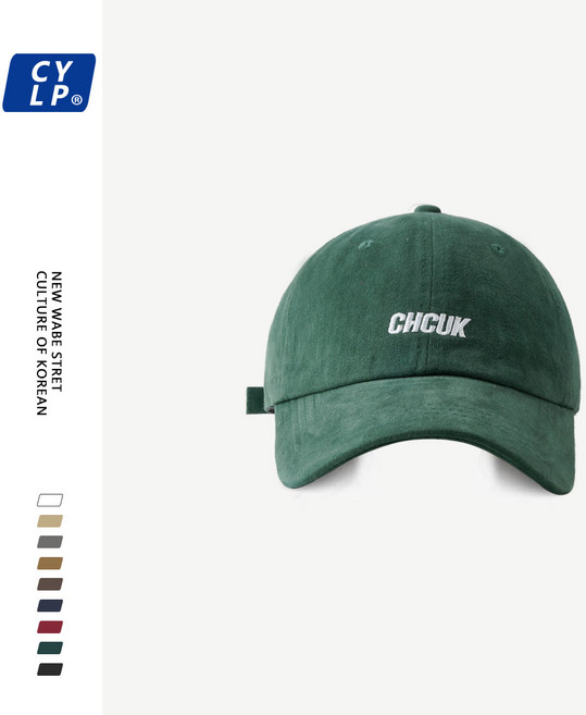 모자 여성 워싱 면 페도라 야구모자 얼굴 미니멀 자수 캡 모자 남자