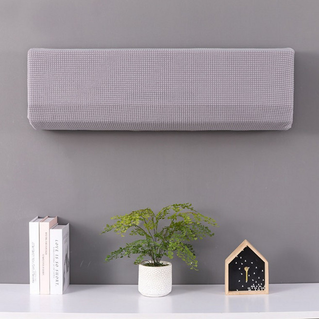 스판 벽걸이 에어컨커버 사각 에어컨 덮개 먼지차단 커버, 벽걸이에어컨커버 스판형 L_그레이