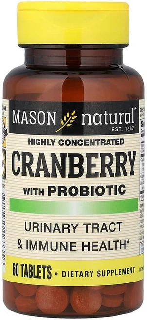 Mason Natural 프로바이오틱 함유 고농축 크랜베리 60정 MAV-16335, 1 - 쿠팡