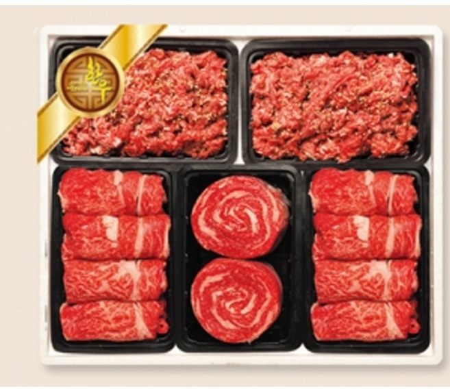 (주)가천린포크 한우명절특선세트 2호 (떡갈비800g+등심800g+불고기용400g 총 2kg), 1개
