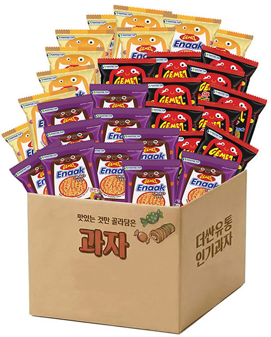 게메즈 에낙 3종 혼합 스파이시 치킨맛 스모크바베큐 30개입 개별포장, 1세트, 440g