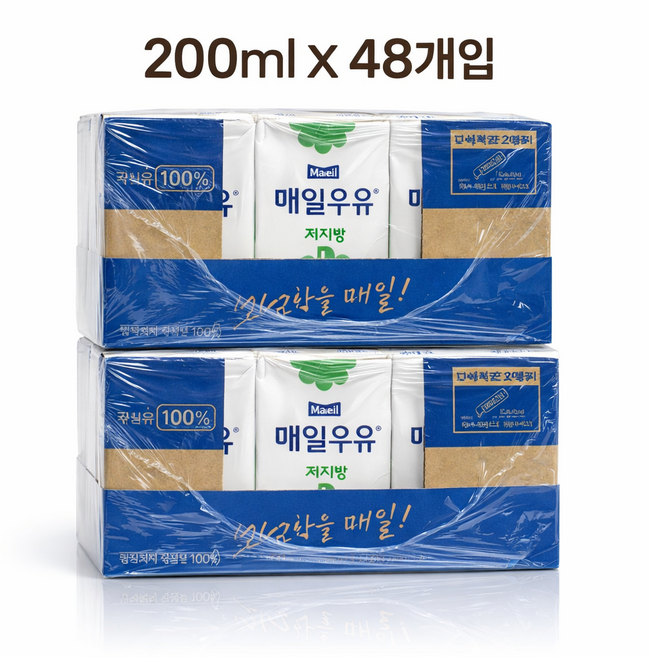 매일유업 매일우유 저지방 1% 멸균우유 200ml X 48개입