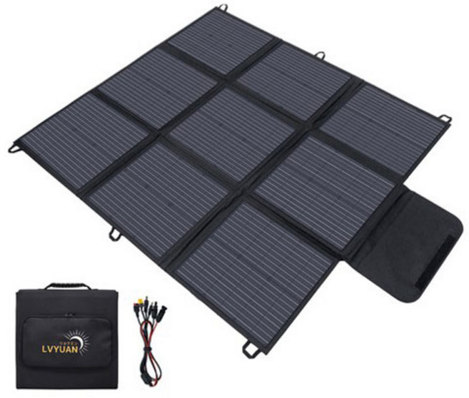 녹원 휴대용 접이식 태양광패널 200W 태양광 전지판 캠핑 차박 솔라패널, 1개