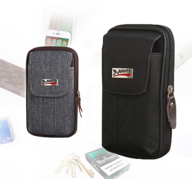 미니 가방 휴대폰가방 허리쌕 벨트 캐주얼 포켓가방, (그레이), 1개