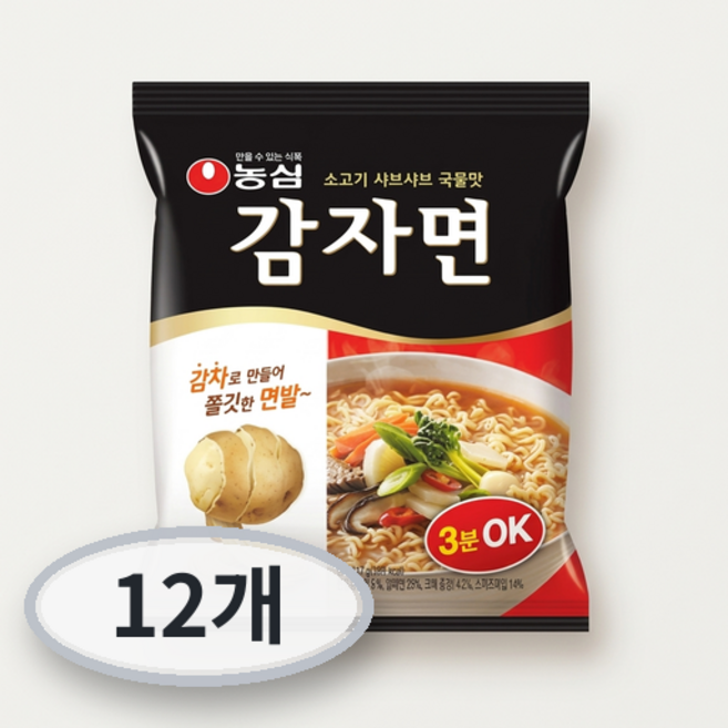 농심 감자면 117g, 13개