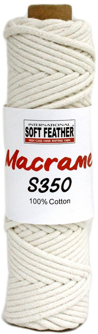 SOFT FEATHER Macrame S350 編結棉線 3mm粗細 多色選擇, 02, 1個