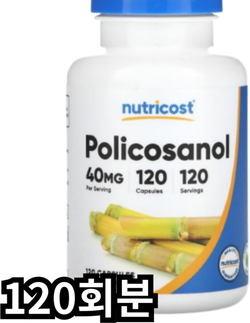 뉴트리코스트 폴리코사놀 40mg 캡슐, 120회분, 1개