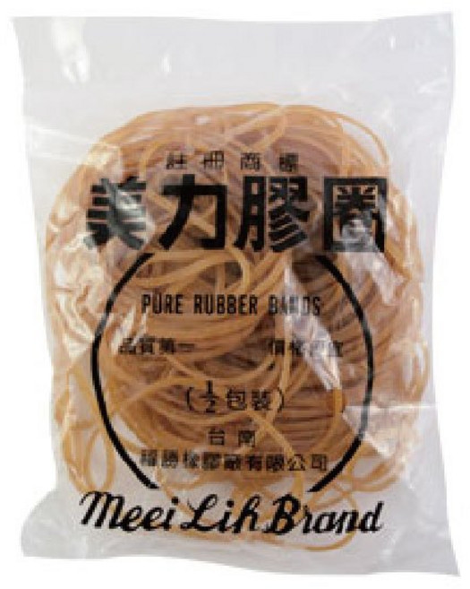 美力牌 30號 81mm 黃色橡皮筋, 1個, 4兩