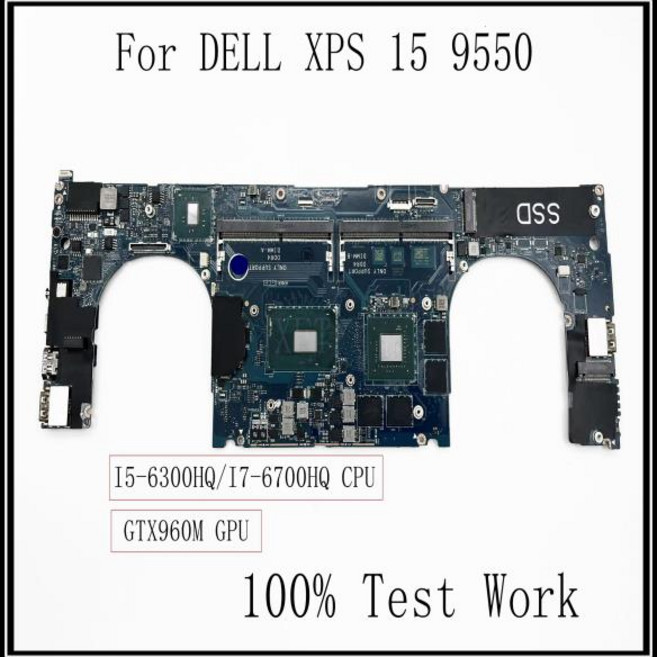 DELL XPS 15 9550 노트북 마더보드 LA-C361P 4 I5-6300HQ/I7-6700HQ CPU GTX960M 테스터기, 01 I5-6300HQ GTX960M