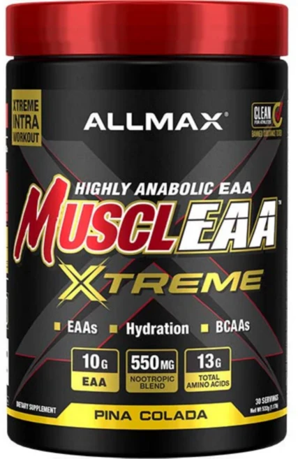 MusclEAA Xtreme 9가지 필수 아미노산 피나 콜라다 맛 ALLMAX, 1개, 532g - 쿠팡
