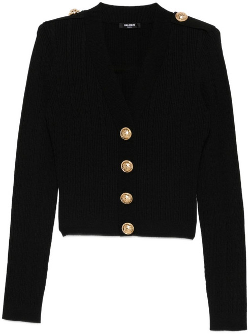 발망 골지 버튼 업 가디건