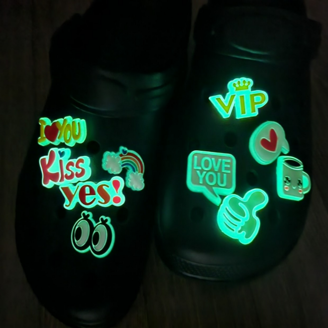 썸윈 신발꾸미기 블링블링 슬리퍼 야광 참 파츠 세트 10p, 1개, 1set