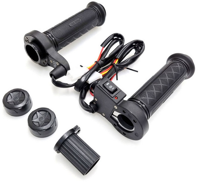 오토바이 핸들 열선그립 좌우세트 22mm 겨울 방한 보온 바이크 핸들튜닝, 단일, 1세트