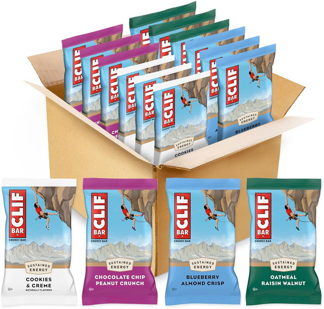 클리프 에너지 프로틴바 4가지맛 버라이어티팩 CLIF BAR - Energy Protein Bars - Variety Pack, 12개, 68g