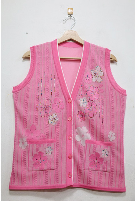 형제상회 할머니옷 할머니조끼 단추 니트 국산 0041SF13