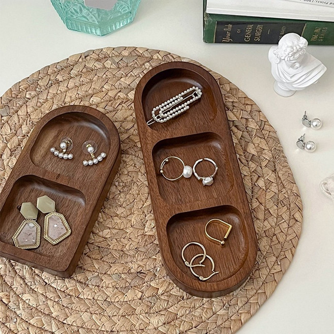 원목 액세서리 수납함, 세 칸, 1개